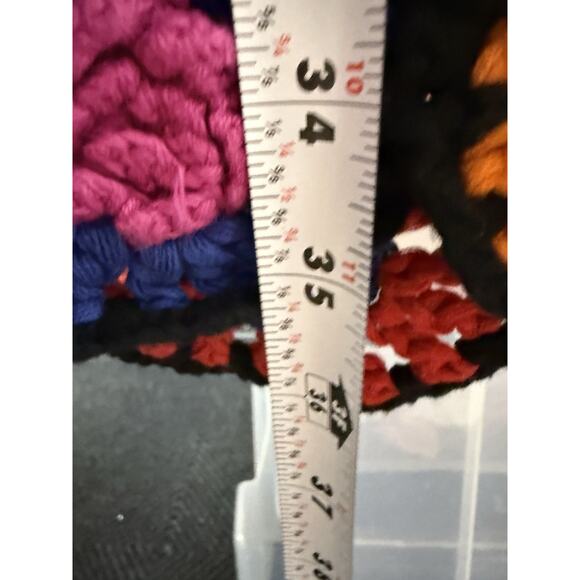 Farm Rio Crochet Knit Mini Dress Multicolor Floral Boho Festival Cotton S - Picture 11 of 12